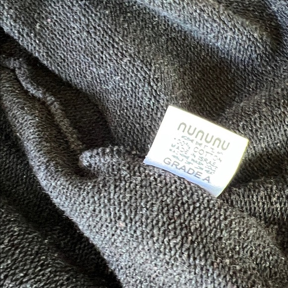 Nununu aviator black sweatshirt maxi dress girls 10-11 hooded zipper goth plain - Picture 6 of 9